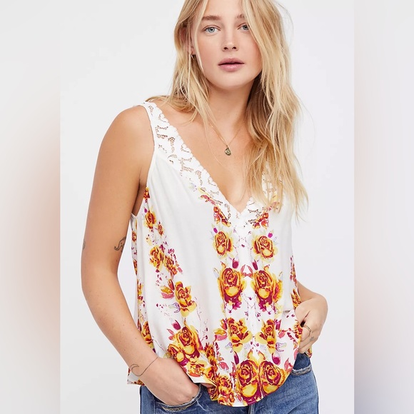 Free People Tops - Free People Morning Rose Cami